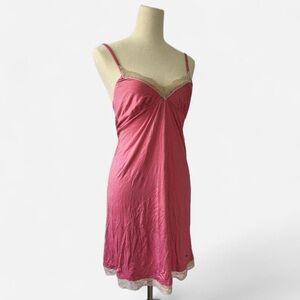 Love&Dream Pink Chemise with Lace Trim